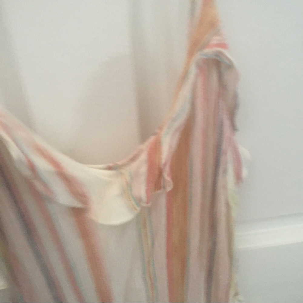 Multi-Colored Summer Ruffle Mini Spaghetti Strap … - image 3